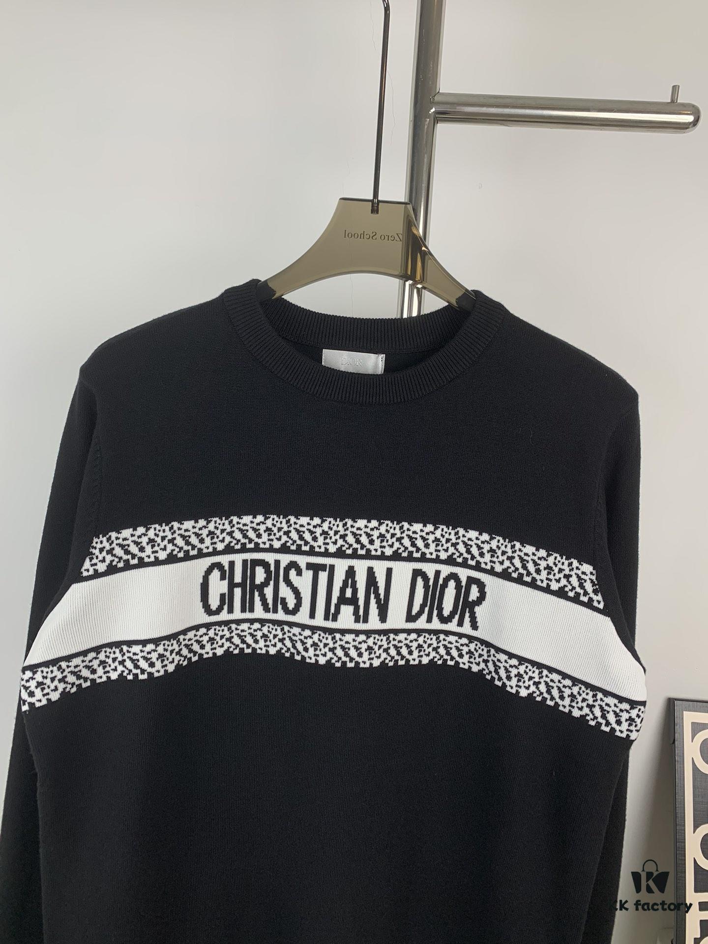 New Dior DIOR 2024 Latest Jacquard Knit Long Sleeve Sweater Unisex