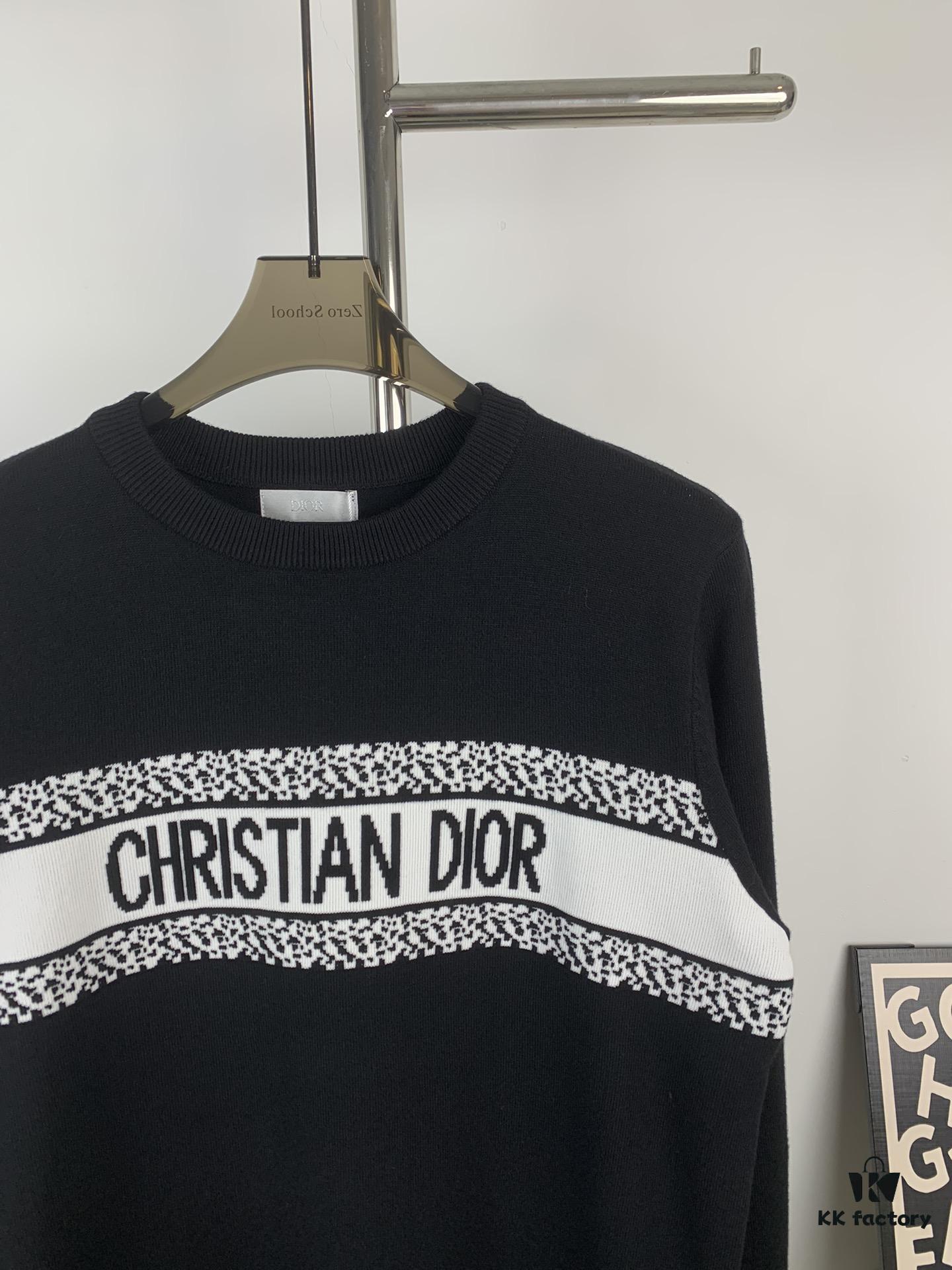 New Dior DIOR 2024 Latest Jacquard Knit Long Sleeve Sweater Unisex