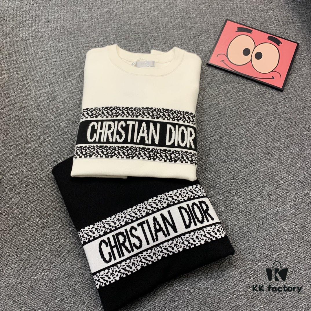 New Dior DIOR 2024 Latest Jacquard Knit Long Sleeve Sweater Unisex