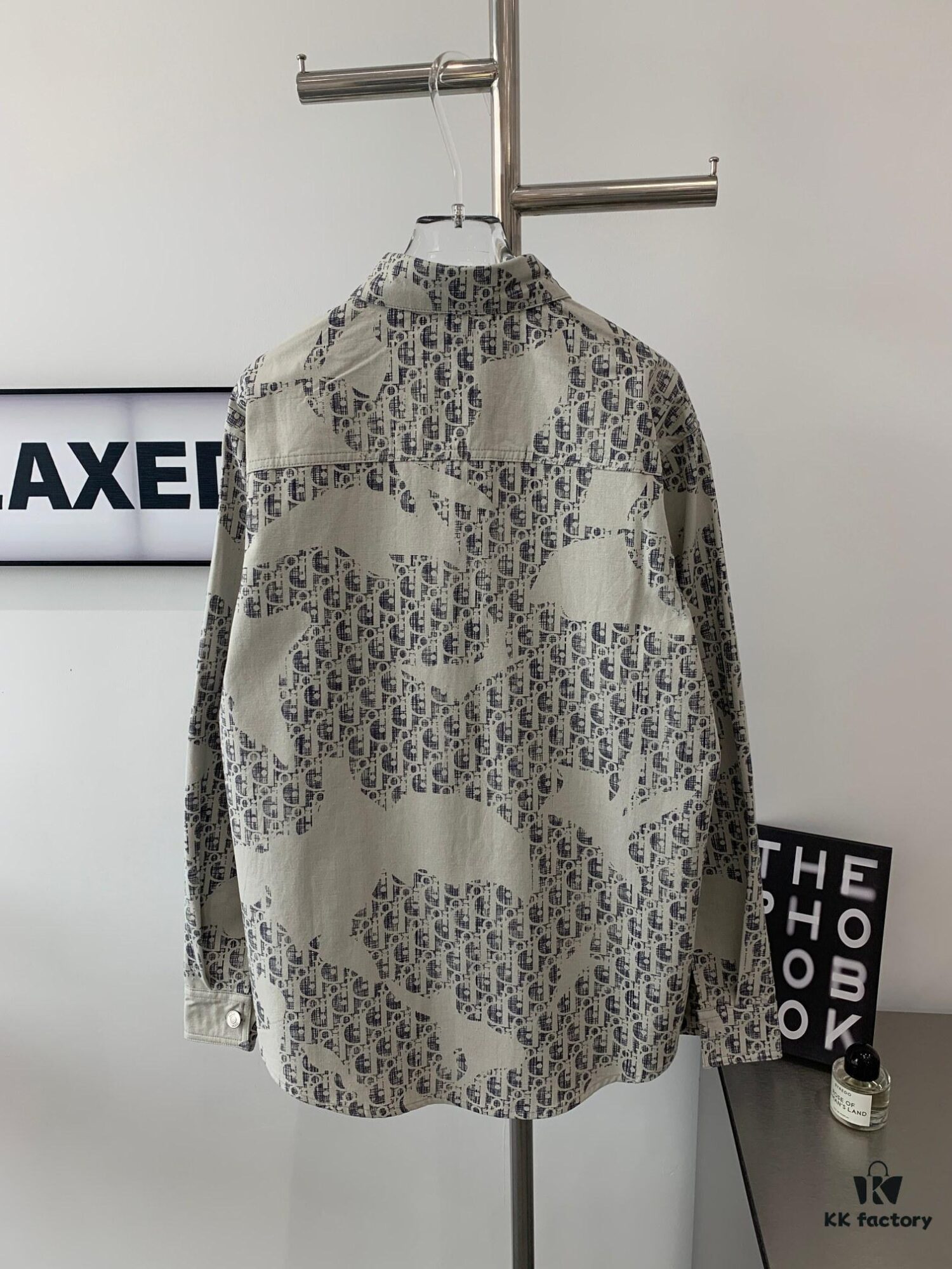 New Dior Classic Logo Print Washed Denim Shirt Unisex Casual Jacket