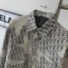 New Dior Classic Logo Print Washed Denim Shirt Unisex Casual Jacket