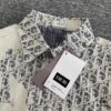 New Dior Classic Logo Print Washed Denim Shirt Unisex Casual Jacket