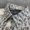 New Dior Classic Logo Print Washed Denim Shirt Unisex Casual Jacket