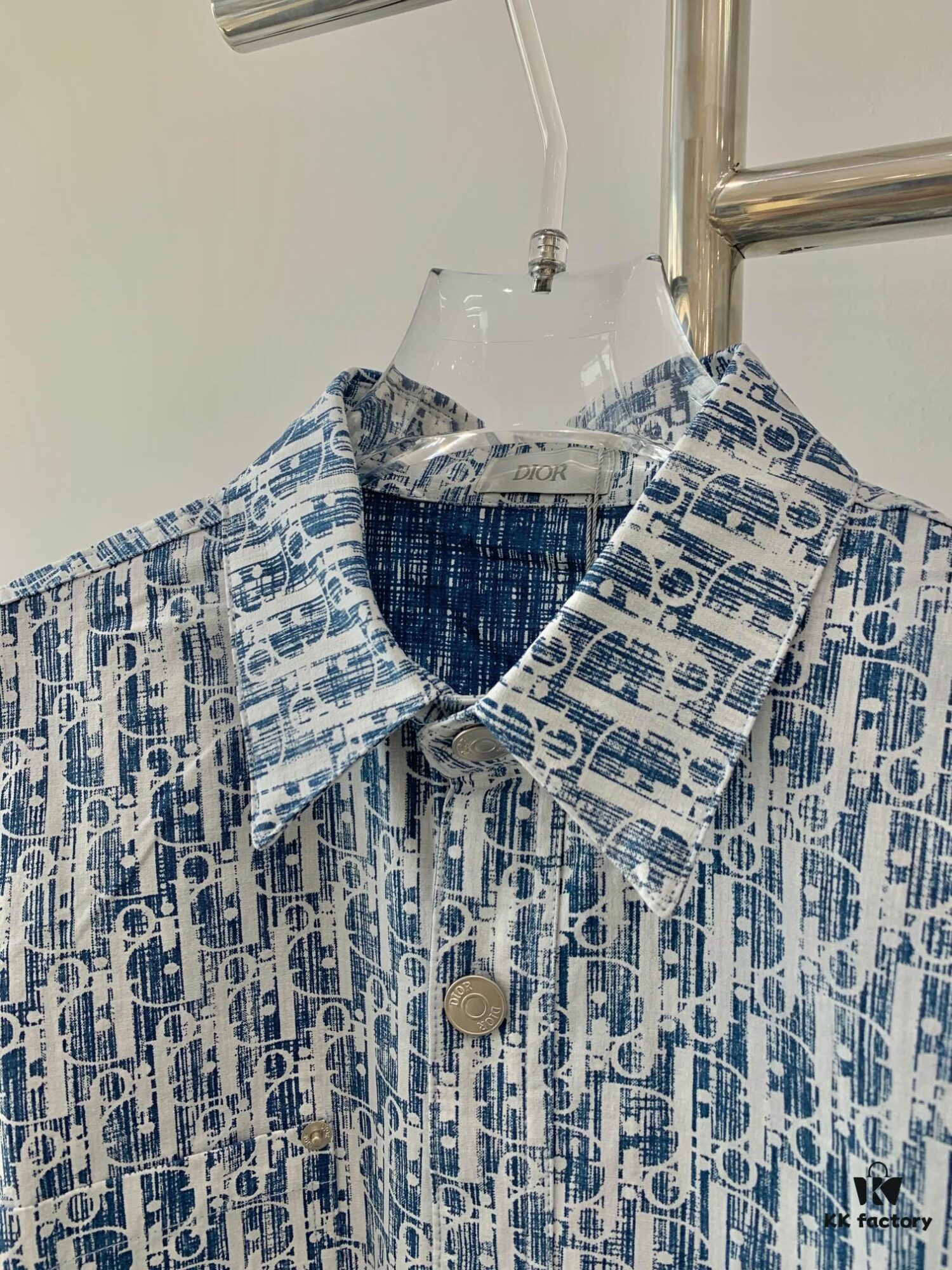 New Dior✖️Stussy Denim Shirt Jacket with Signature Oblique Print