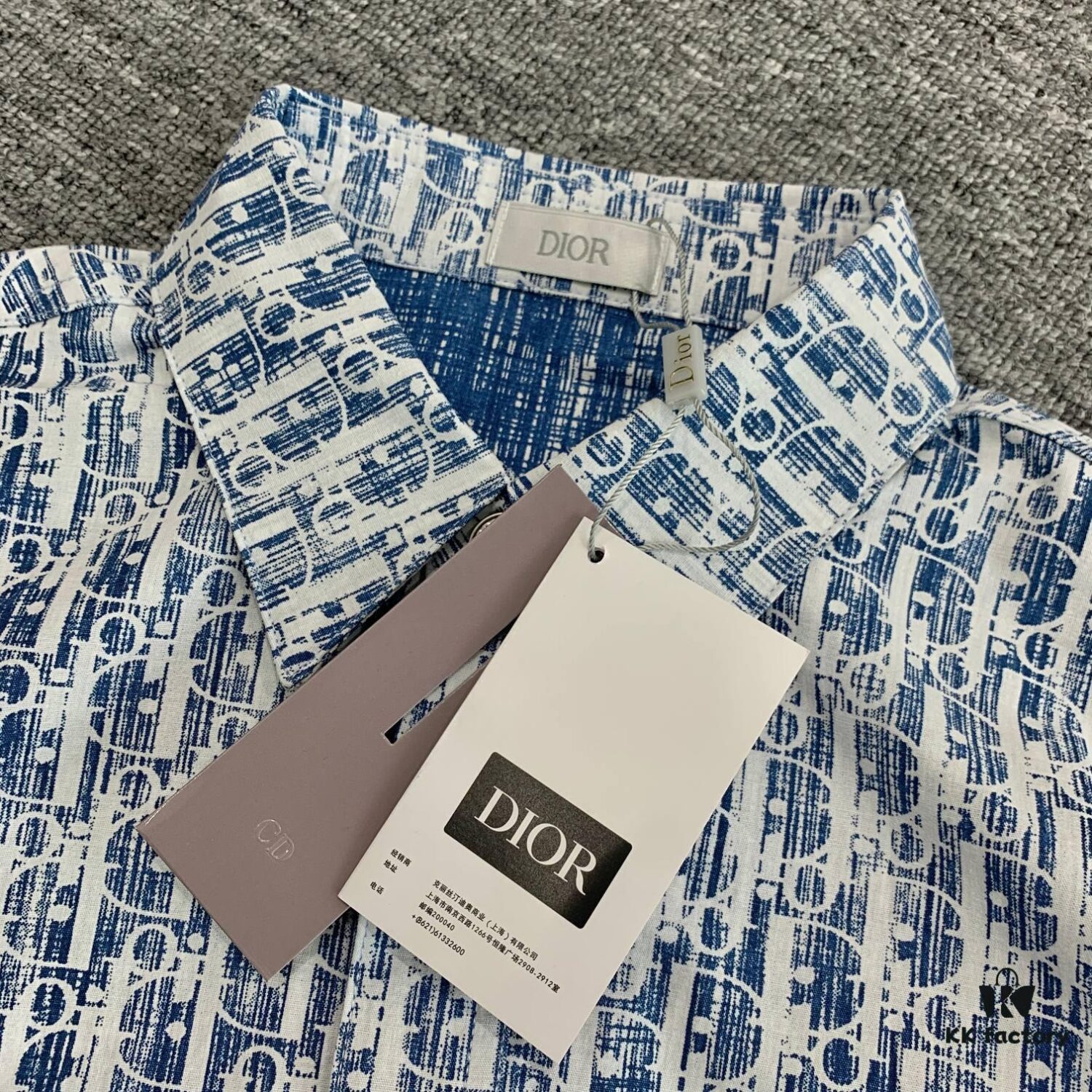 New Dior✖️Stussy Denim Shirt Jacket with Signature Oblique Print