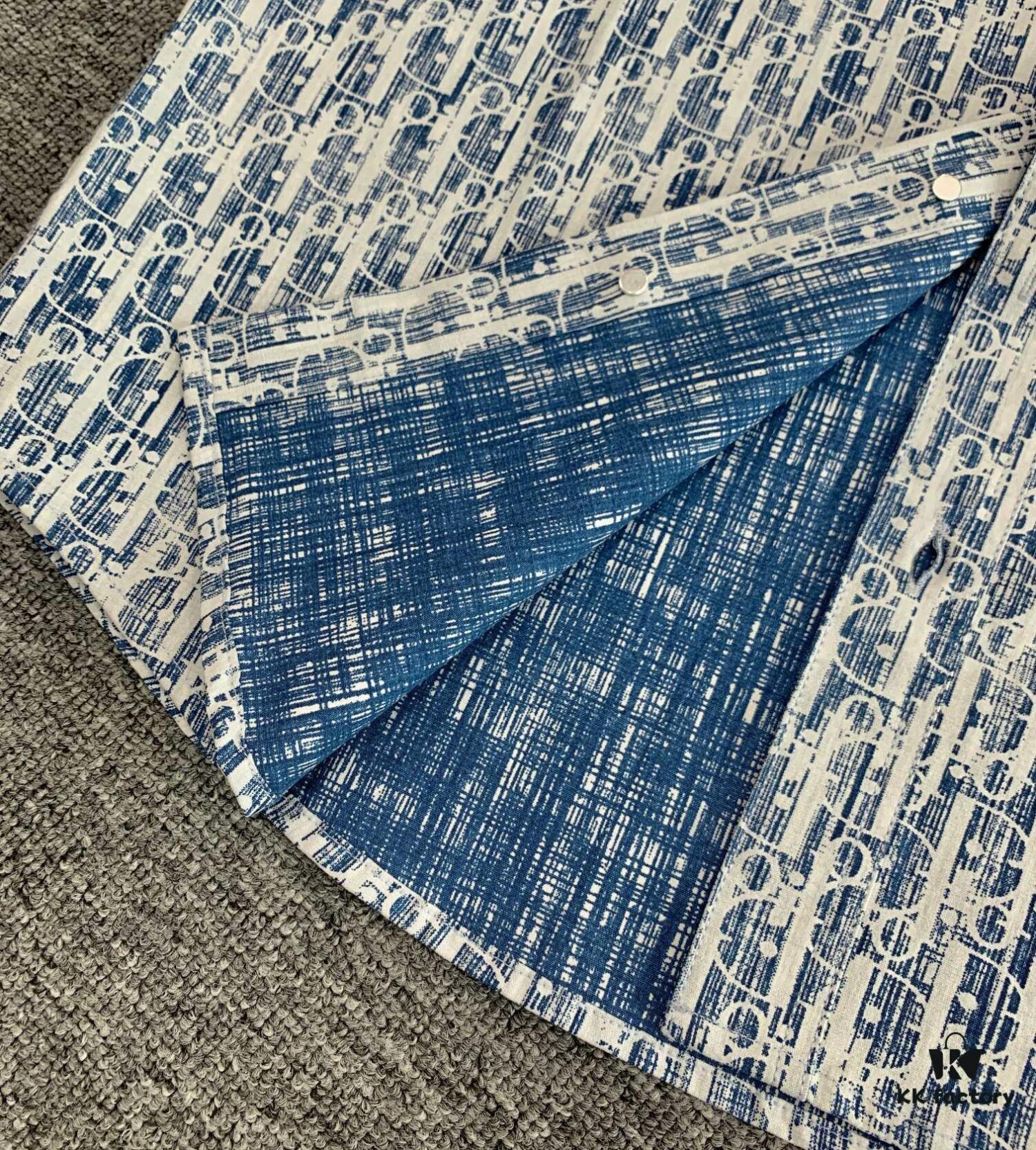 New Dior✖️Stussy Denim Shirt Jacket with Signature Oblique Print