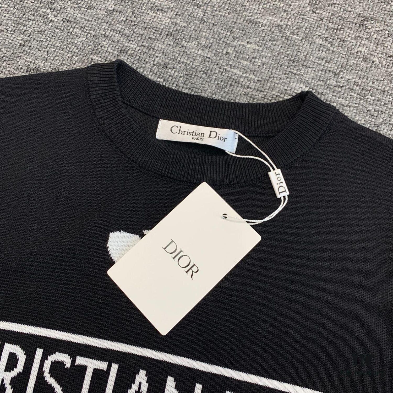 New Dior 24SS Unisex Knitwear with Butterfly Jacquard, Ribbed Polo Collar, Slim Fit, Lightweight and Stretchy