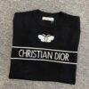 New Dior 24SS Unisex Knitwear with Butterfly Jacquard, Ribbed Polo Collar, Slim Fit, Lightweight and Stretchy