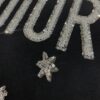 New Dior Short-Sleeve T-Shirt with Heavy Embroidered Stars and Lettering