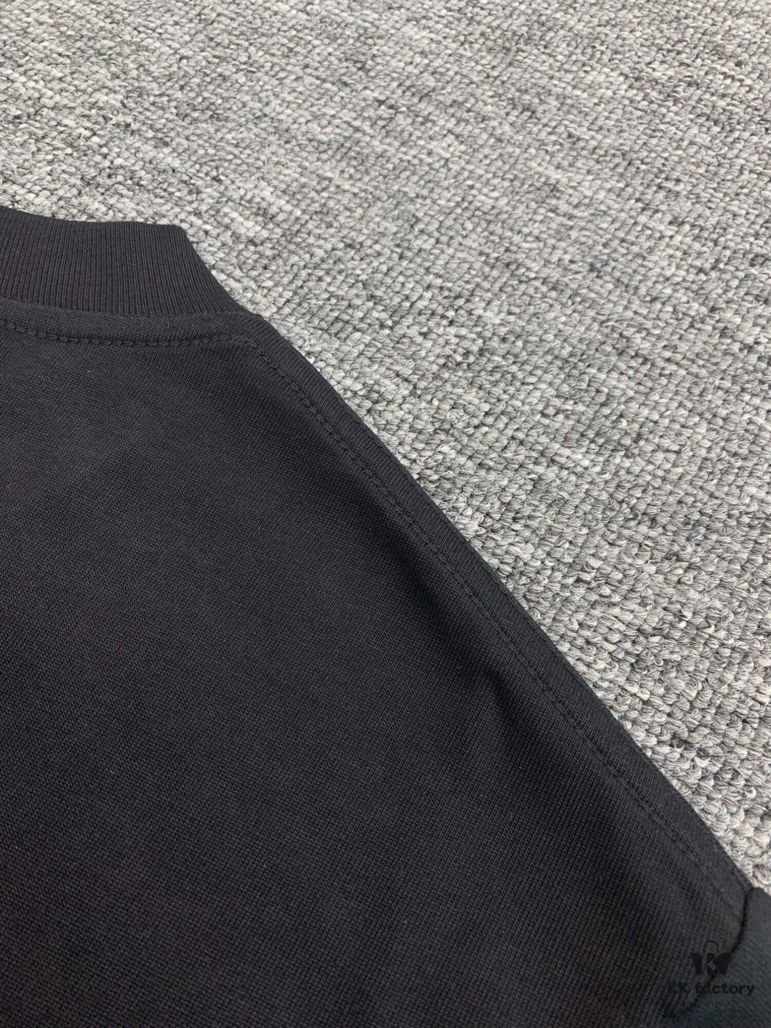 New Dior Short-Sleeve T-Shirt with Heavy Embroidered Stars and Lettering