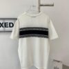 New Dior DIOR 2024 Collection Jacquard Knit Short-Sleeve Slim-Fit Stretch T-Shirt Unisex