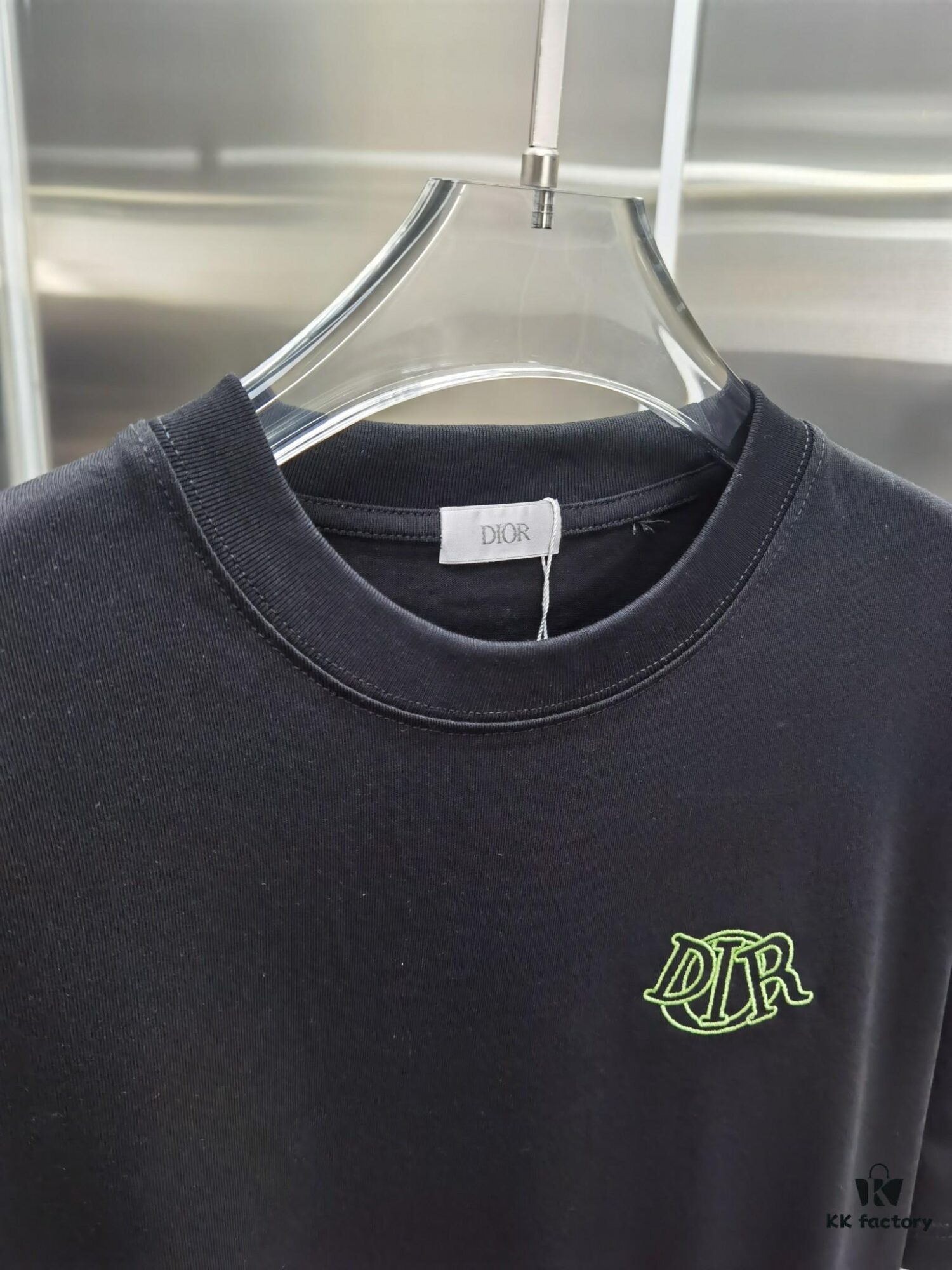 Dior D'Or (Embroidered Top-tier Version, Different from Standard Stock) Short Sleeve T-Shirt