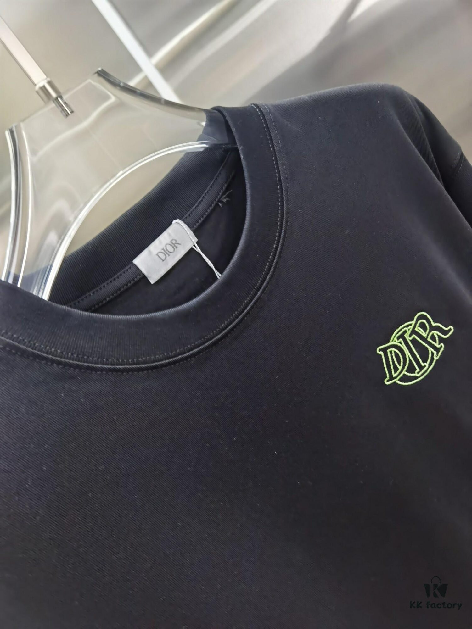 Dior D'Or (Embroidered Top-tier Version, Different from Standard Stock) Short Sleeve T-Shirt