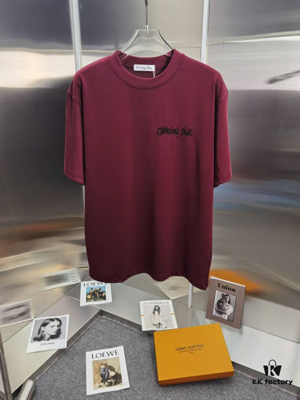 Dior D'OR (Embroidered Premium Version, Distinct from Standard Stock) Short Sleeve T-Shirt