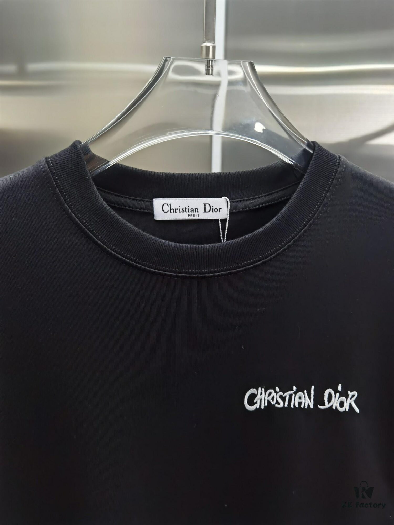 Dior D'OR (Embroidered Top-Tier Version, Different from Standard Stock) Short Sleeve T-Shirt