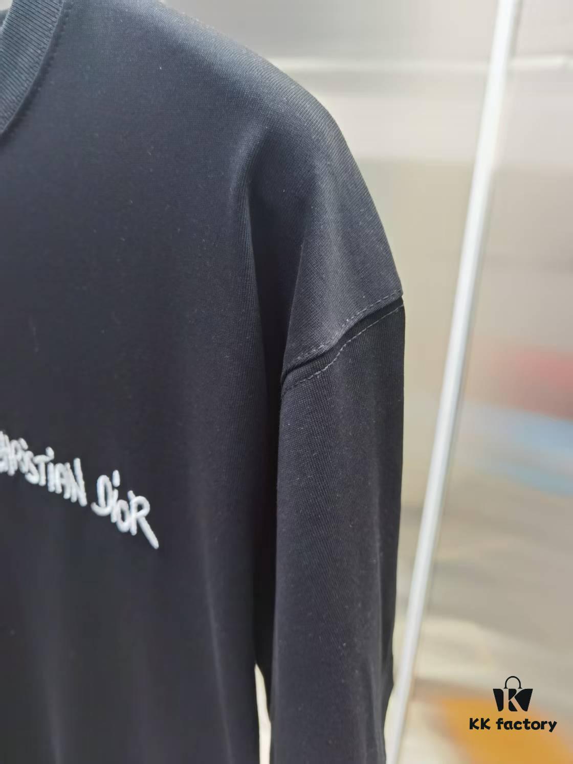 Dior D'OR (Embroidered Top-Tier Version, Different from Standard Stock) Short Sleeve T-Shirt