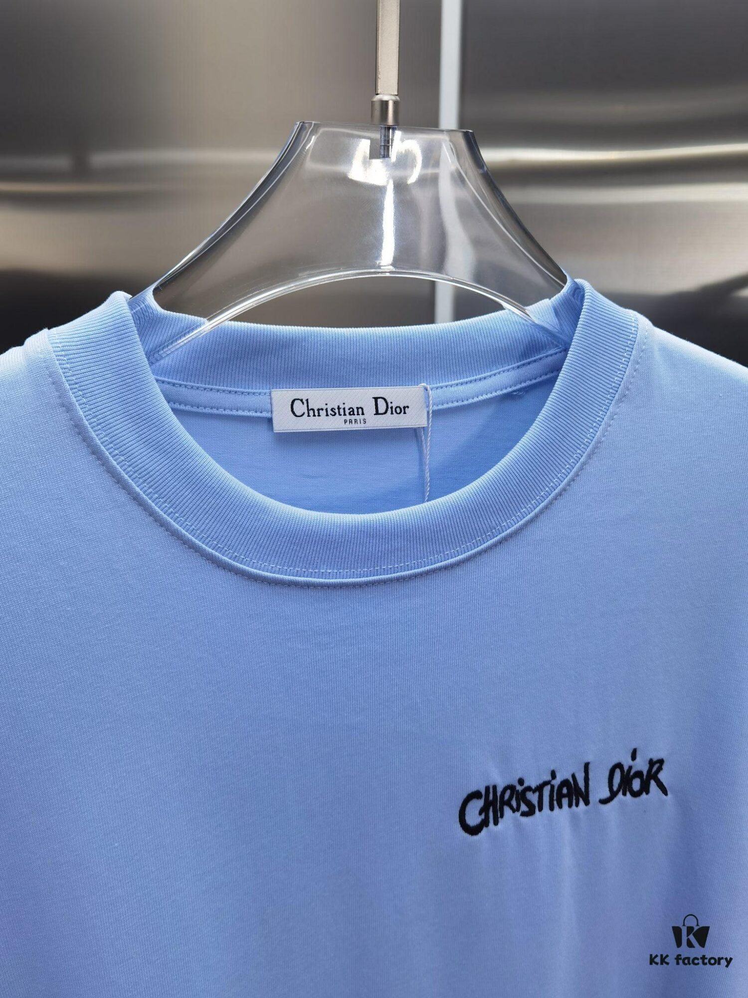 Dior D'Or (Top-tier Embroidered Version, Different from Standard Stock) Short Sleeve T-Shirt