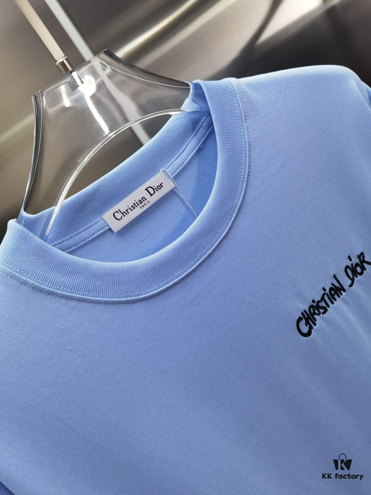 Dior D'Or (Top-tier Embroidered Version, Different from Standard Stock) Short Sleeve T-Shirt