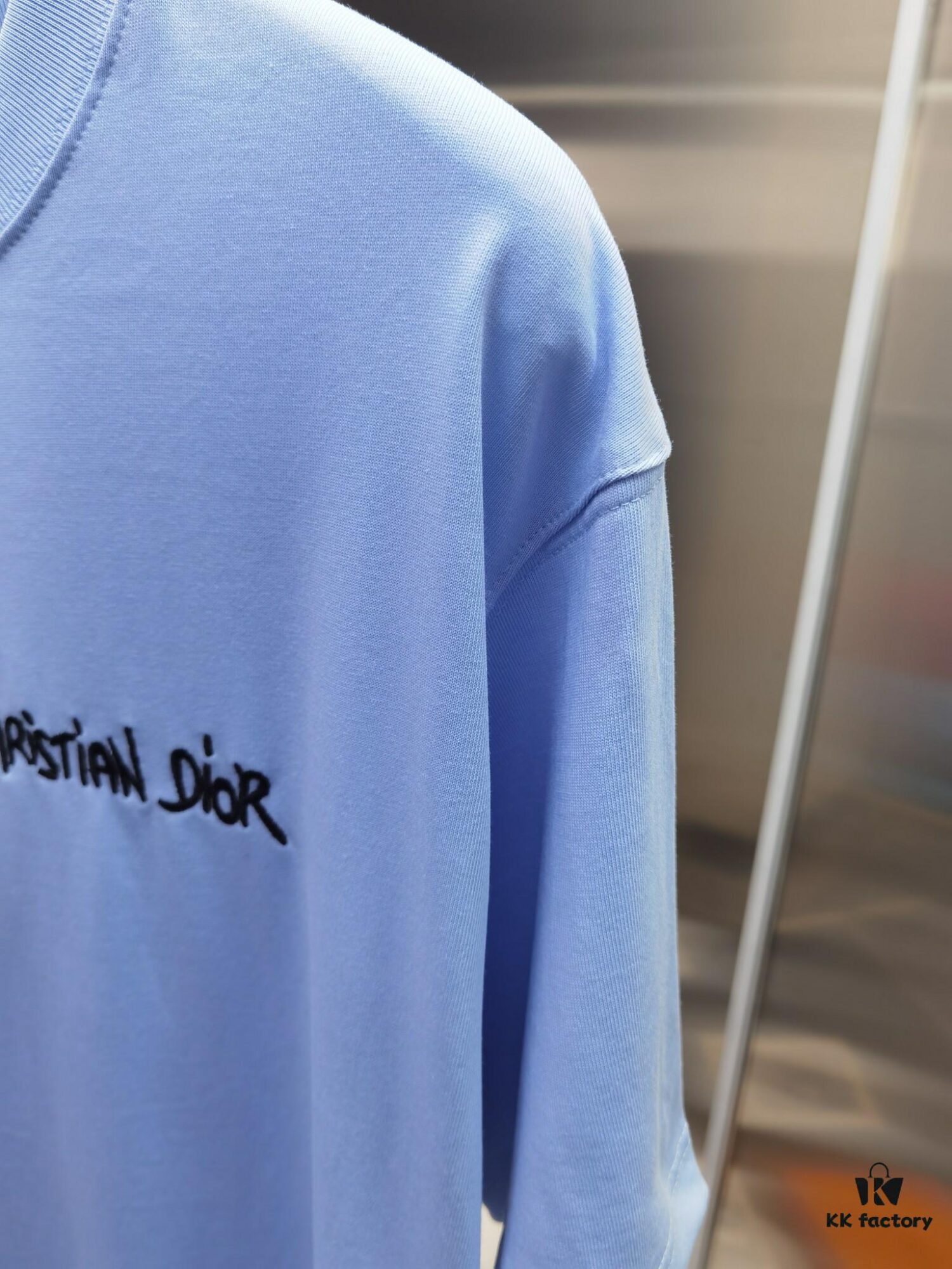 Dior D'Or (Top-tier Embroidered Version, Different from Standard Stock) Short Sleeve T-Shirt