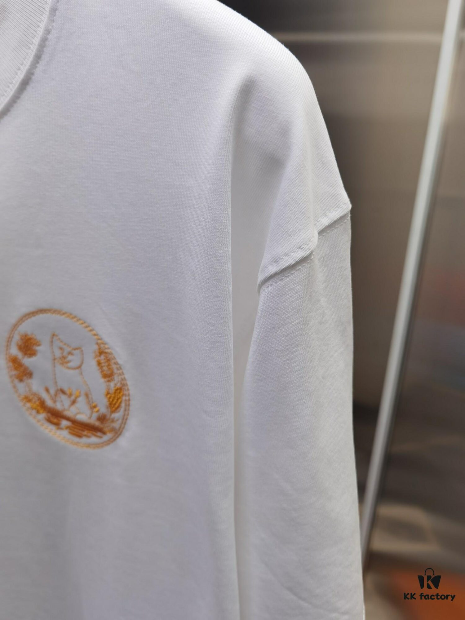 Dior D'Or (Top-tier Embroidered Version, Different from Standard Stock) Short Sleeve T-Shirt