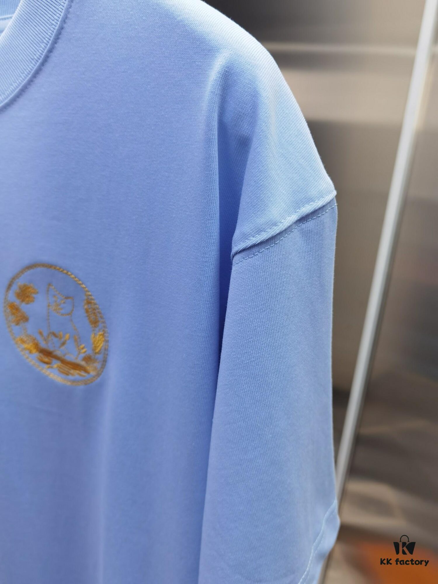 Dior D'OR (Embroidered Top-tier Version, Different from Regular Stock) Short Sleeve T-Shirt