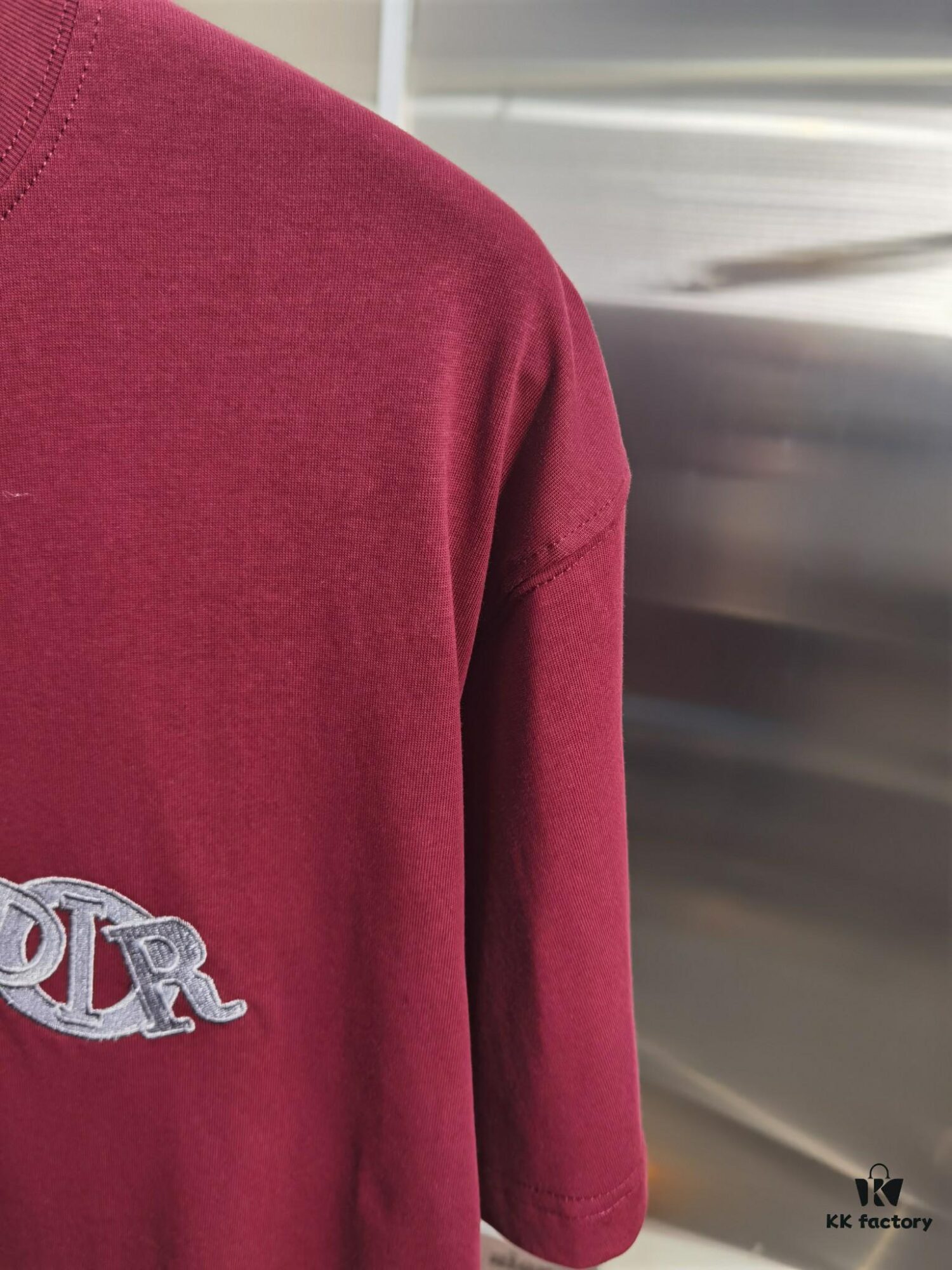 Dior D'Or (Embroidered Top-tier Version, Distinct from Standard Stock) Short Sleeve T-Shirt