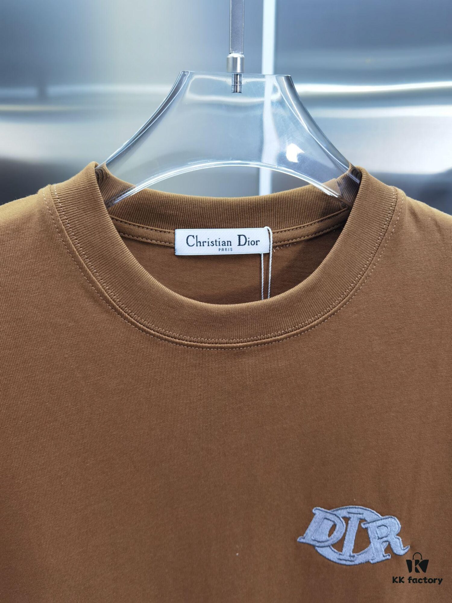 Dior D'Or (Embroidered Premium Version, Different from Standard Stock) Short Sleeve T-Shirt