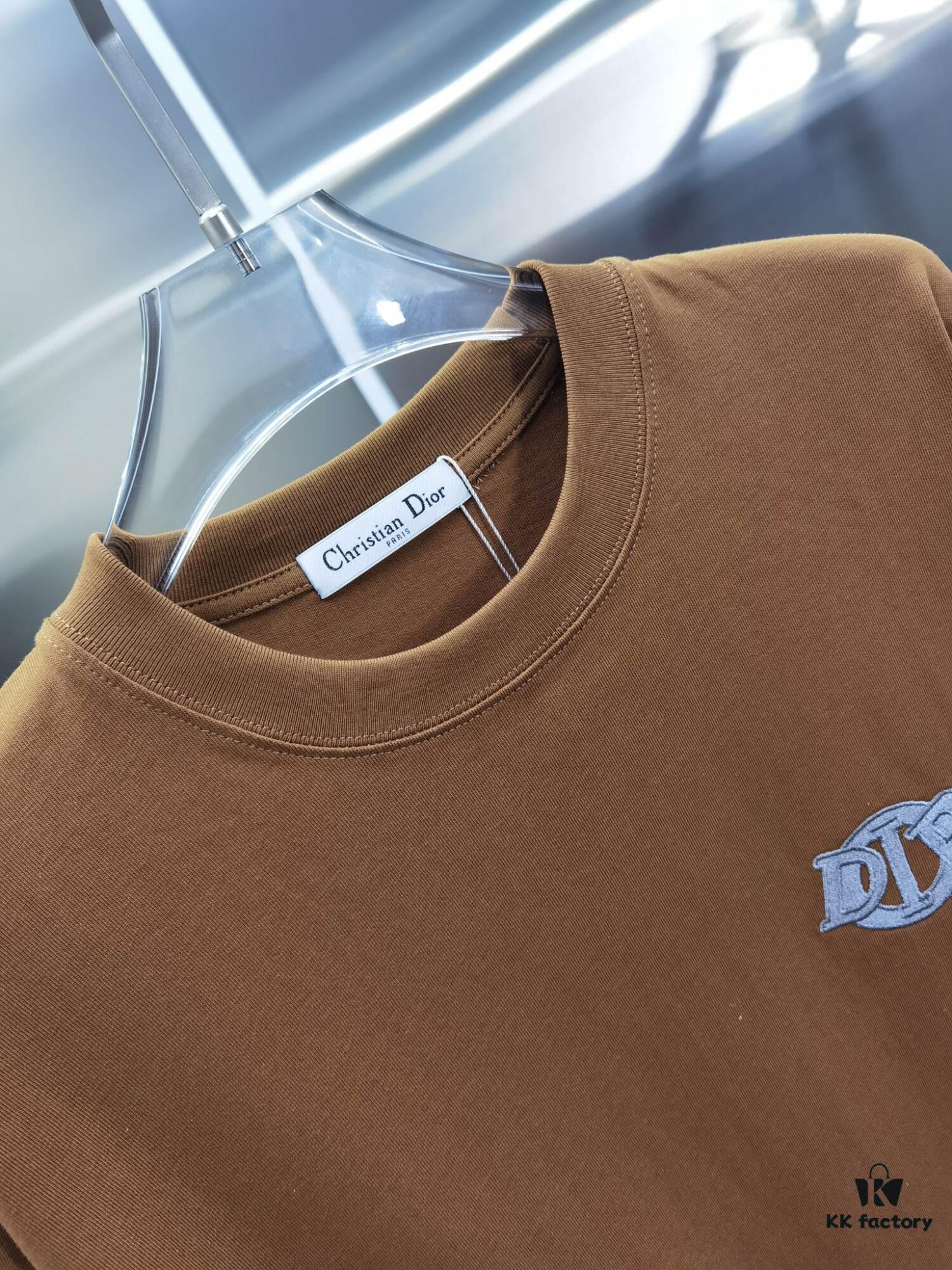 Dior D'Or (Embroidered Premium Version, Different from Standard Stock) Short Sleeve T-Shirt