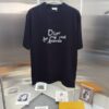 Dior D'Or (Embroidered Top-tier Version, Distinct from Standard Stock) Short Sleeve T-Shirt, 300g Double-combed 100% Cotton, 320g Selanur 1x1 Ribbing, Embroidery Logo Craftsmanship, Unisex Design