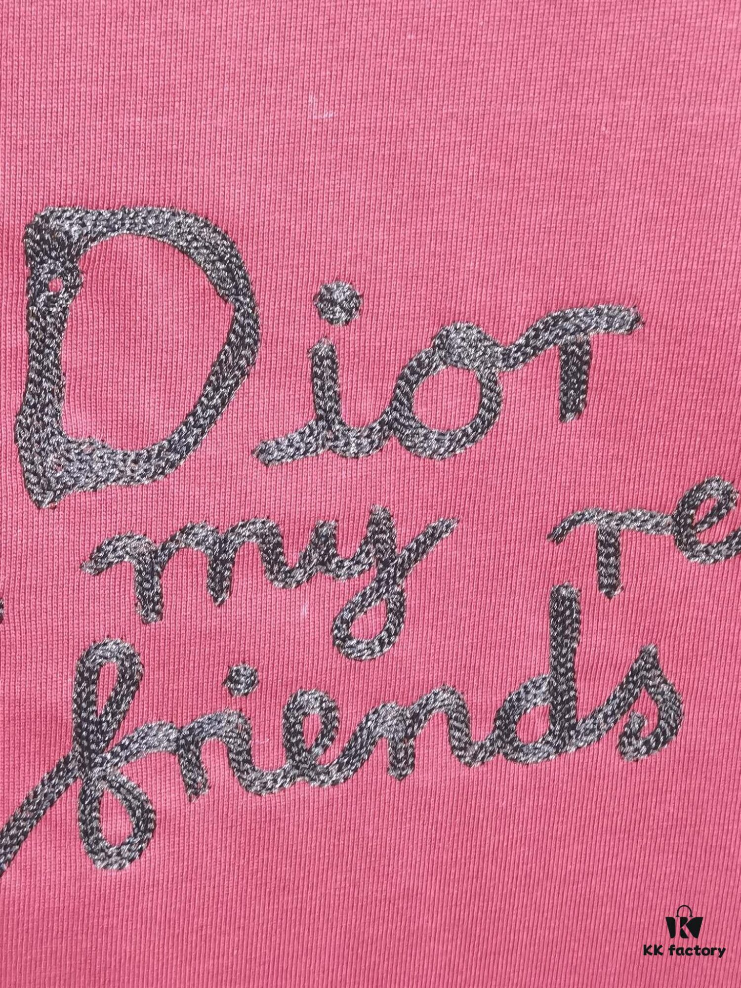 Dior D'Or (Embroidered Premium Version, Different from Standard Stock) Short Sleeve T-Shirt