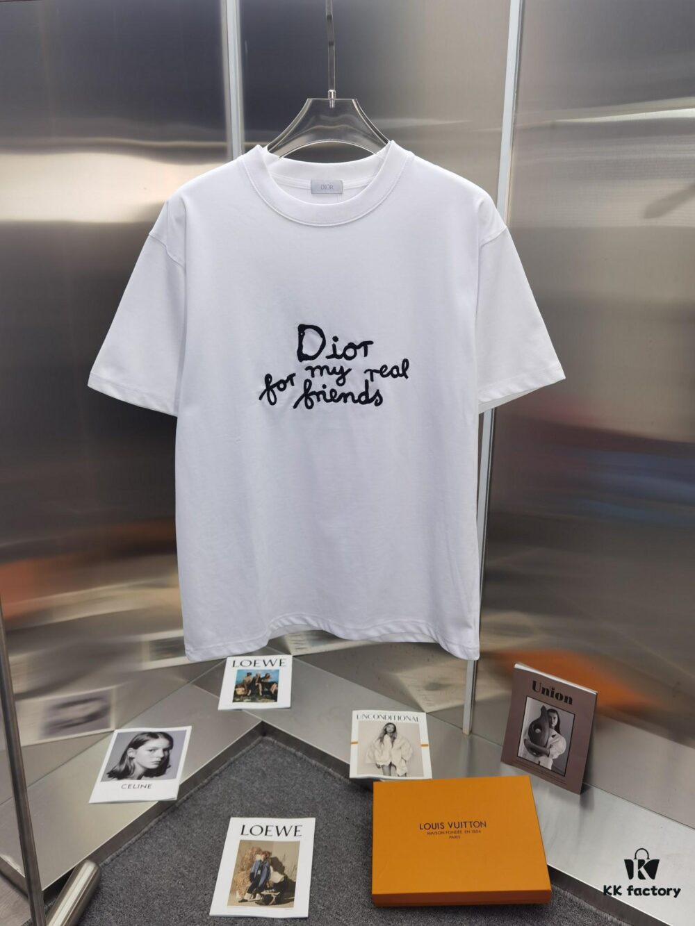 Dior D'OR (Embroidered Top-tier Version, Different from Standard Stock) Short Sleeve T-Shirt