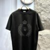Dior Crown Crystal Embellished Short Sleeve T-Shirt