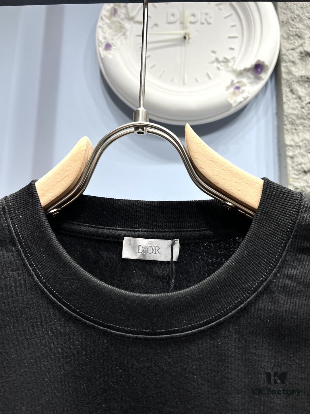 Dior Crown Crystal Embellished Short Sleeve T-Shirt