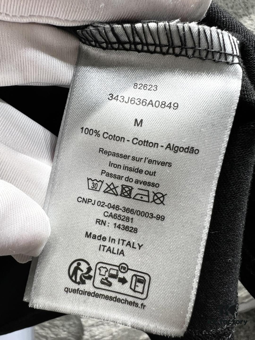 Dior Crown Crystal Embellished Short Sleeve T-Shirt