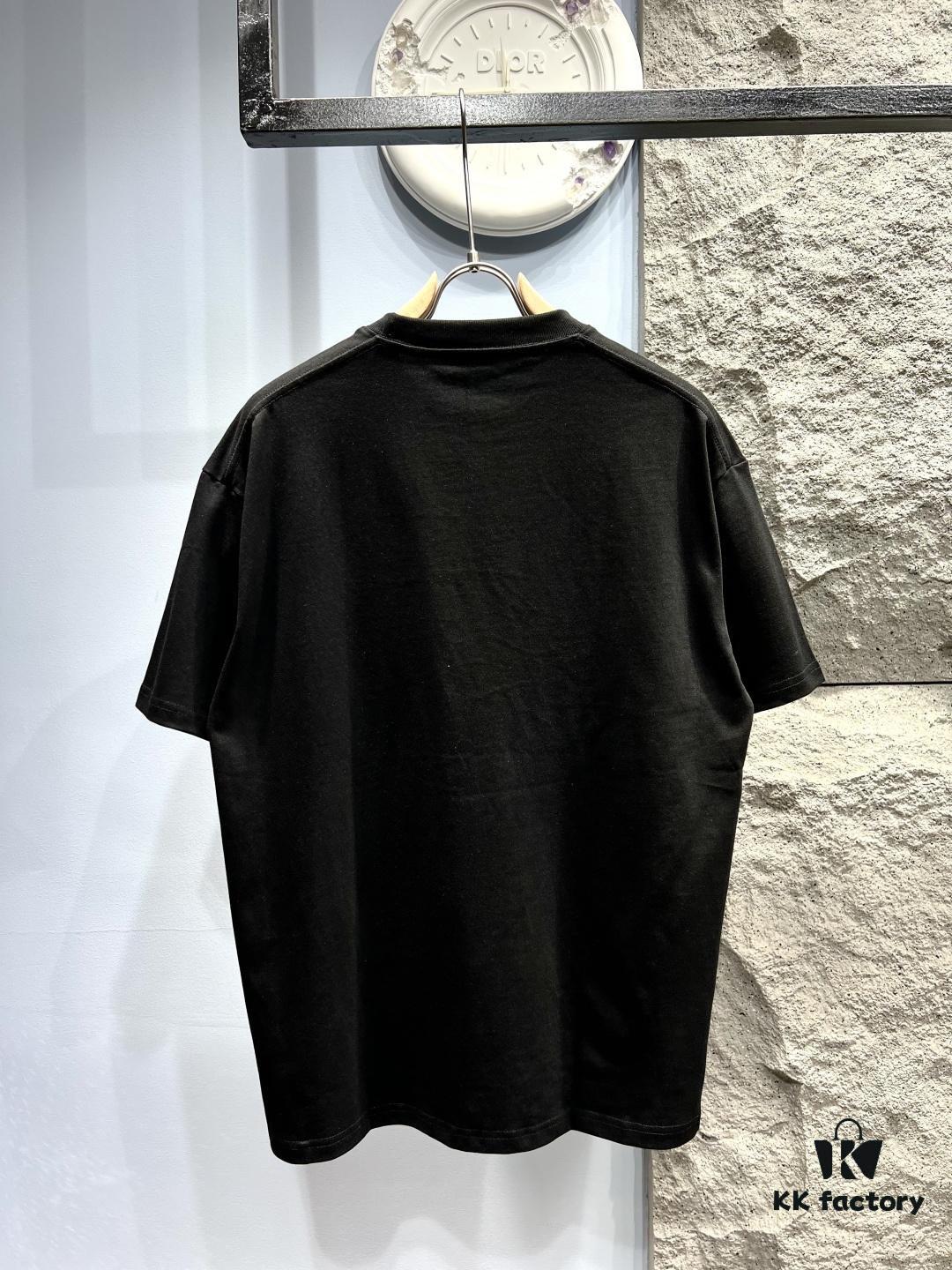 Dior Crown Crystal Embellished Short Sleeve T-Shirt