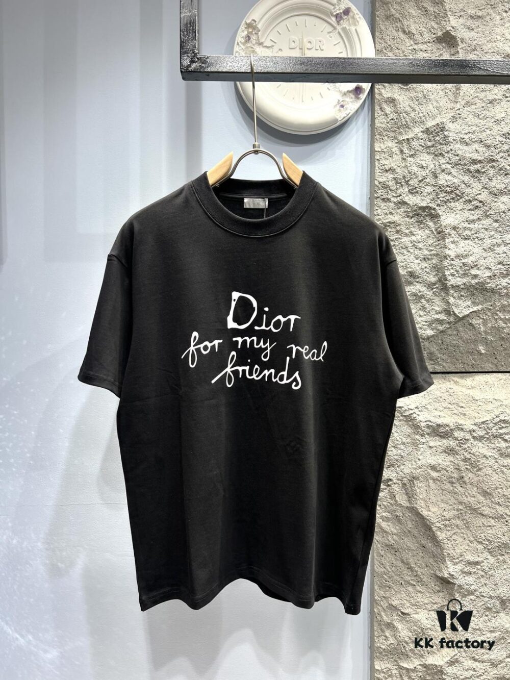 Dior Hand-Signed 'Dior for My Real Friends' Graphic Short-Sleeve T-Shirt