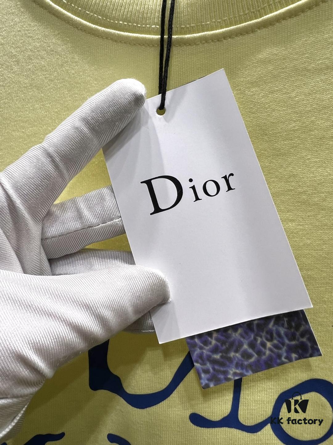 Dior Hand-Signed Print Short Sleeve T-Shirt