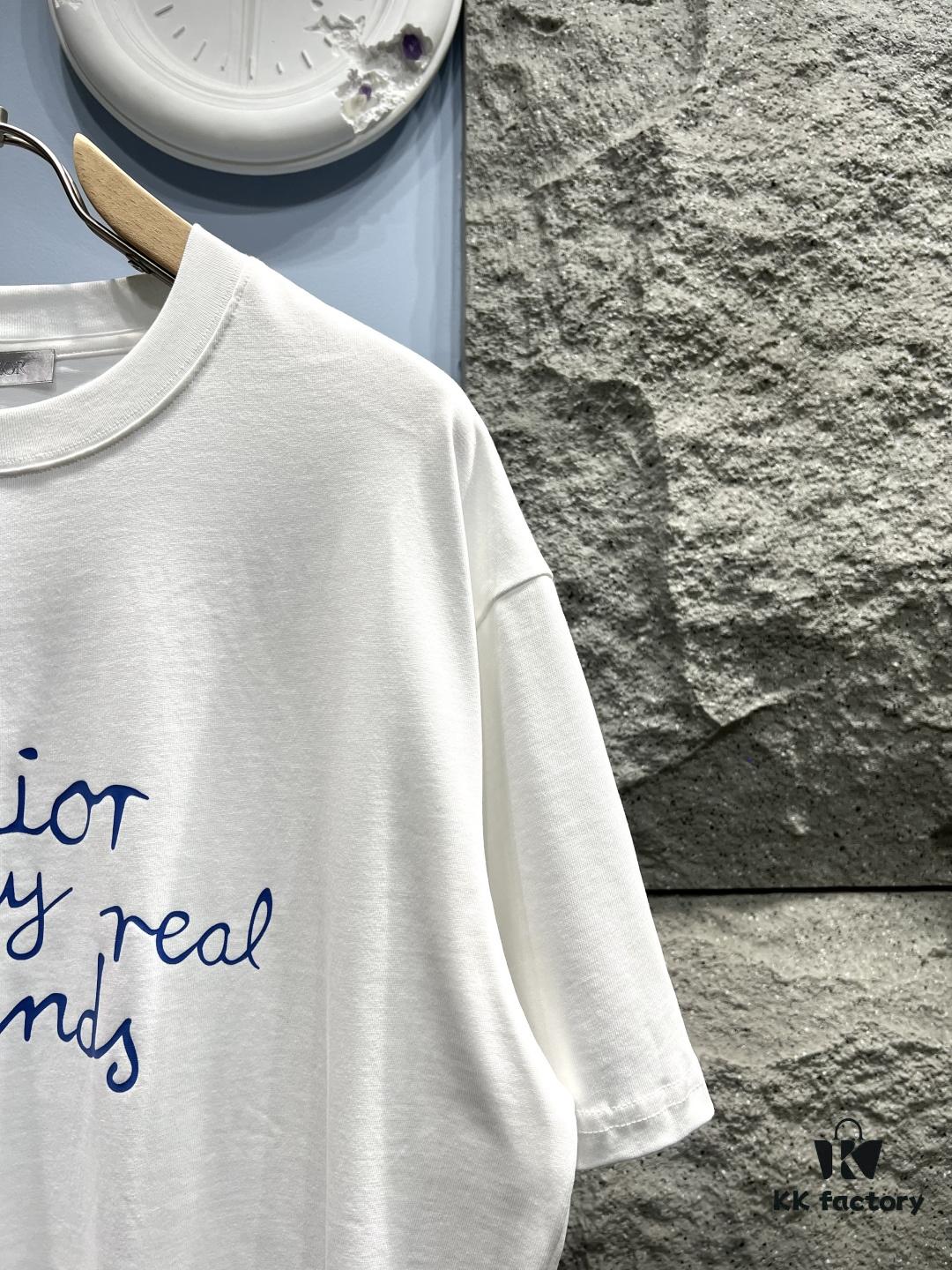 Dior Hand-Signed Print Short-Sleeve T-Shirt