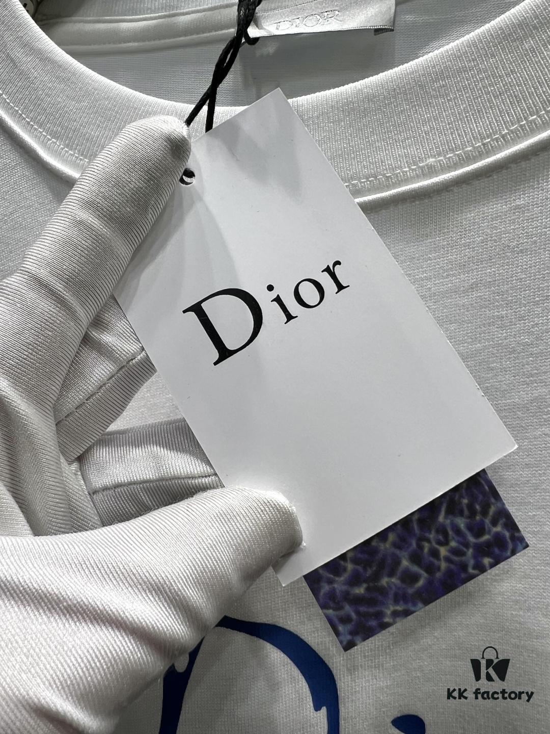 Dior Hand-Signed Print Short-Sleeve T-Shirt