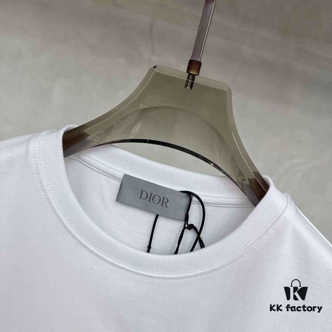 DIOR Snake Embroidery Design Cotton Woven Shirt