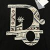DIO*R DIOR 25s New Couple Round Neck T-Shirt! Front 3D Embroidery, 260g Premium 100% Cotton, Soft and Elastic Fabric, Classic Design with Clear and Textured Pattern, Comfortable, Breathable Fit, Ideal for Layering or Wearing Alone, Full Labels Included