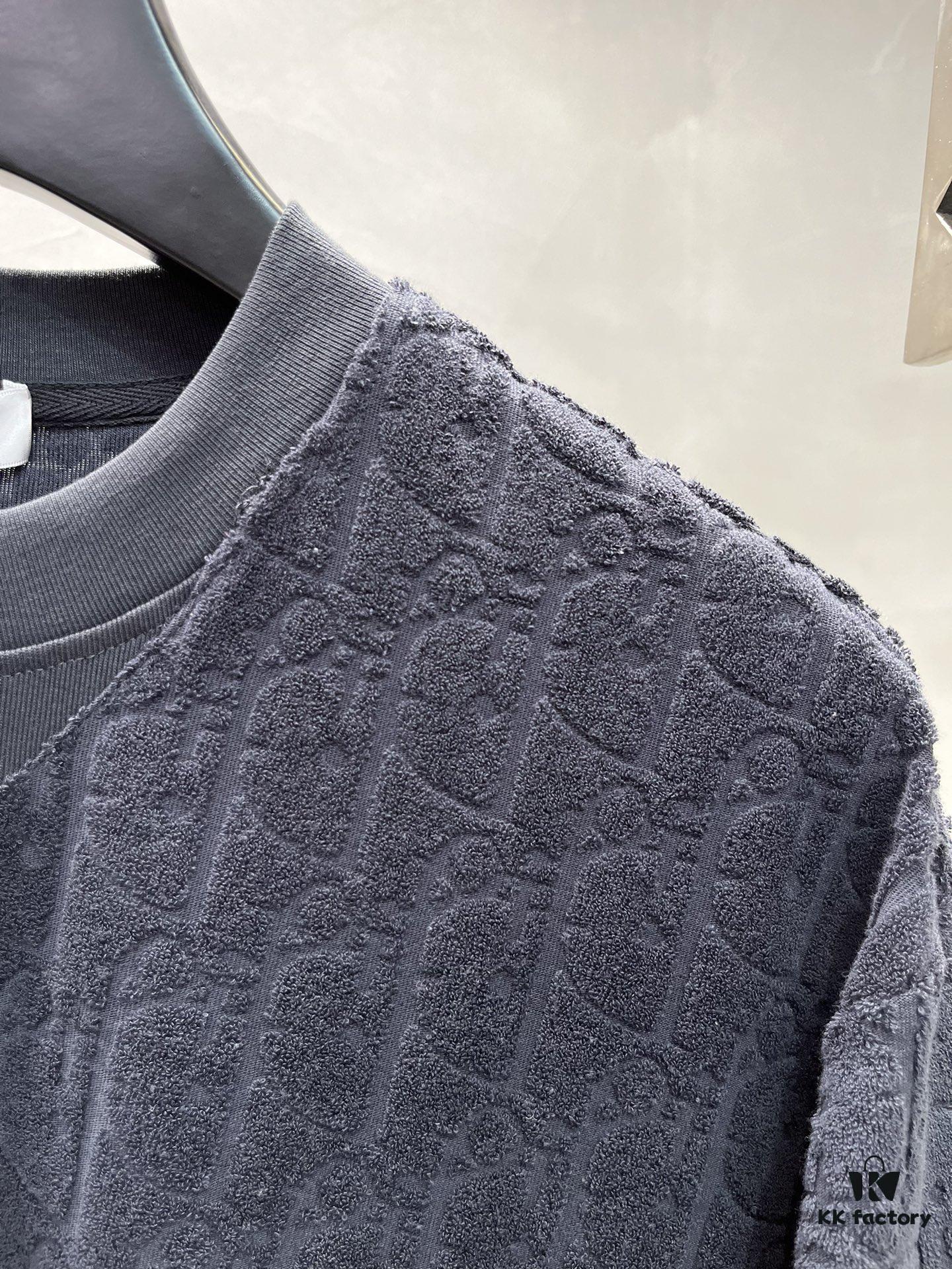 Dior 25s New Arrival Original Order T-Shirt, Custom Terry Fabric with Letter Jacquard, Classic Short-Sleeve Dior Fashion Style, Solid Color Design, Stylish and Versatile, Three Labels Complete