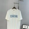 Dior 25s Streetwear T-Shirt, Unisex Design, Minimalist Style with 3D Embroidered Logo, Premium 260g Cotton Fabric, Black and White Options