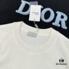 Dior 25s Streetwear T-Shirt, Unisex Design, Minimalist Style with 3D Embroidered Logo, Premium 260g Cotton Fabric, Black and White Options