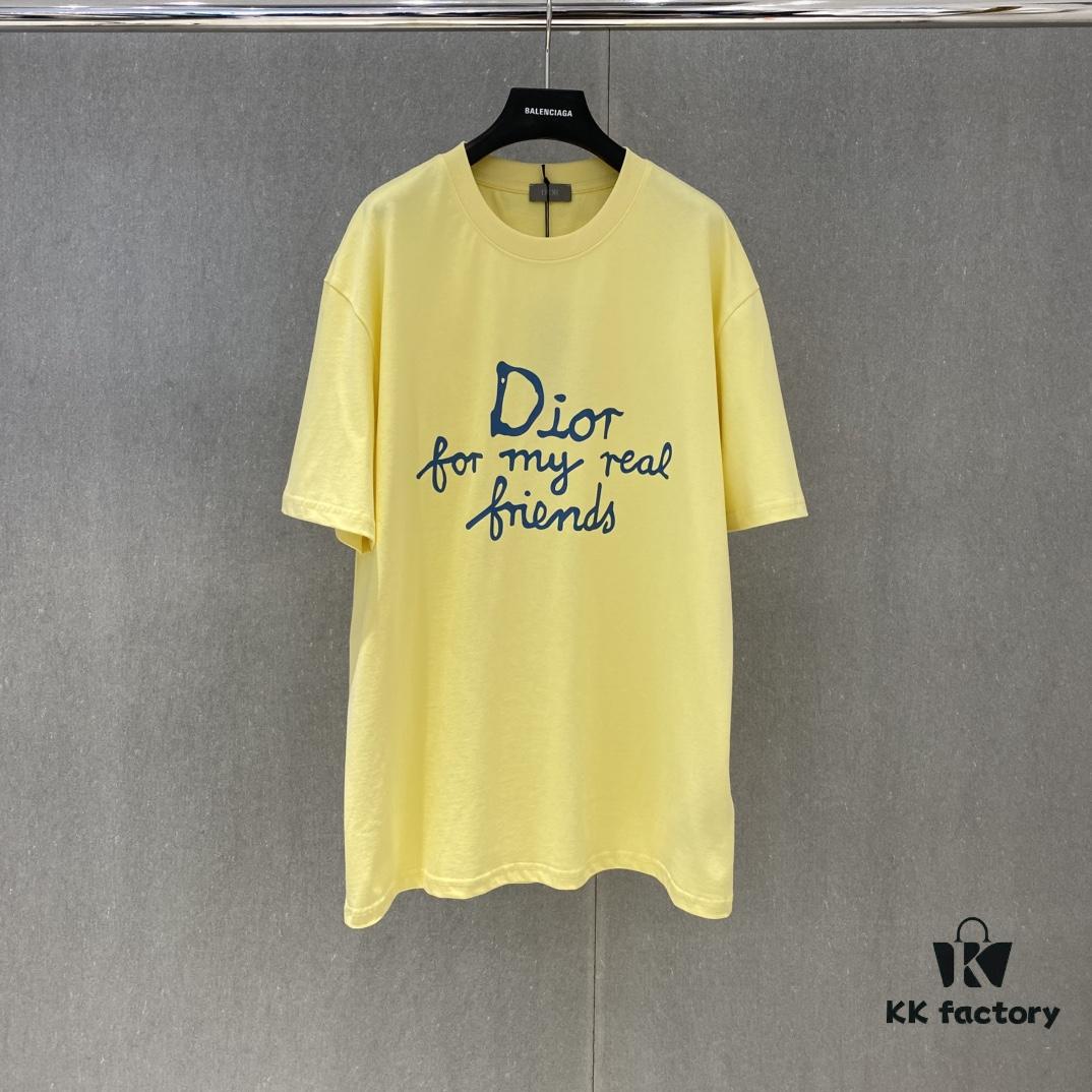 Dio 2025 Spring and Summer New Arrival Letter Print Short Sleeve Unisex T-Shirt