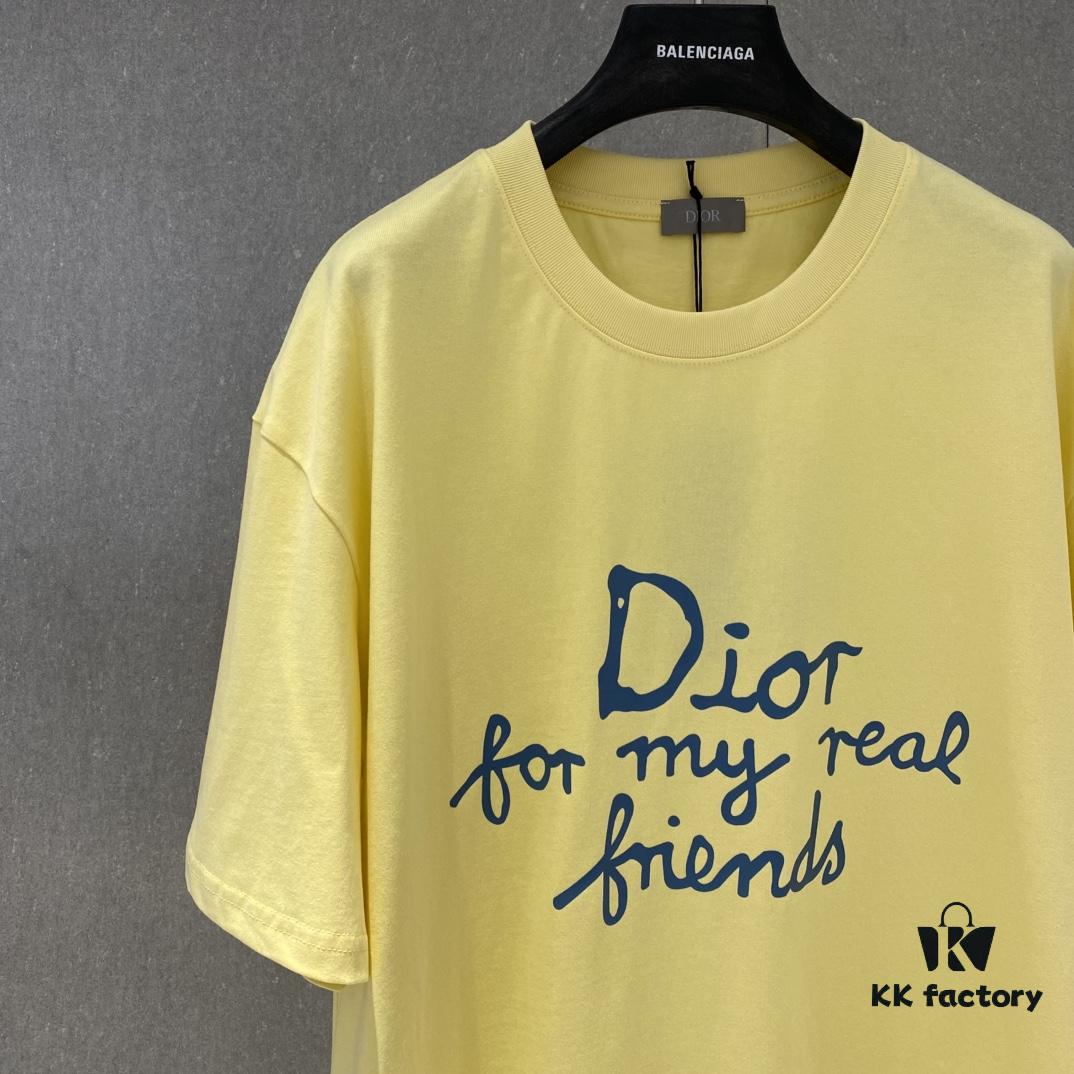 Dio 2025 Spring and Summer New Arrival Letter Print Short Sleeve Unisex T-Shirt