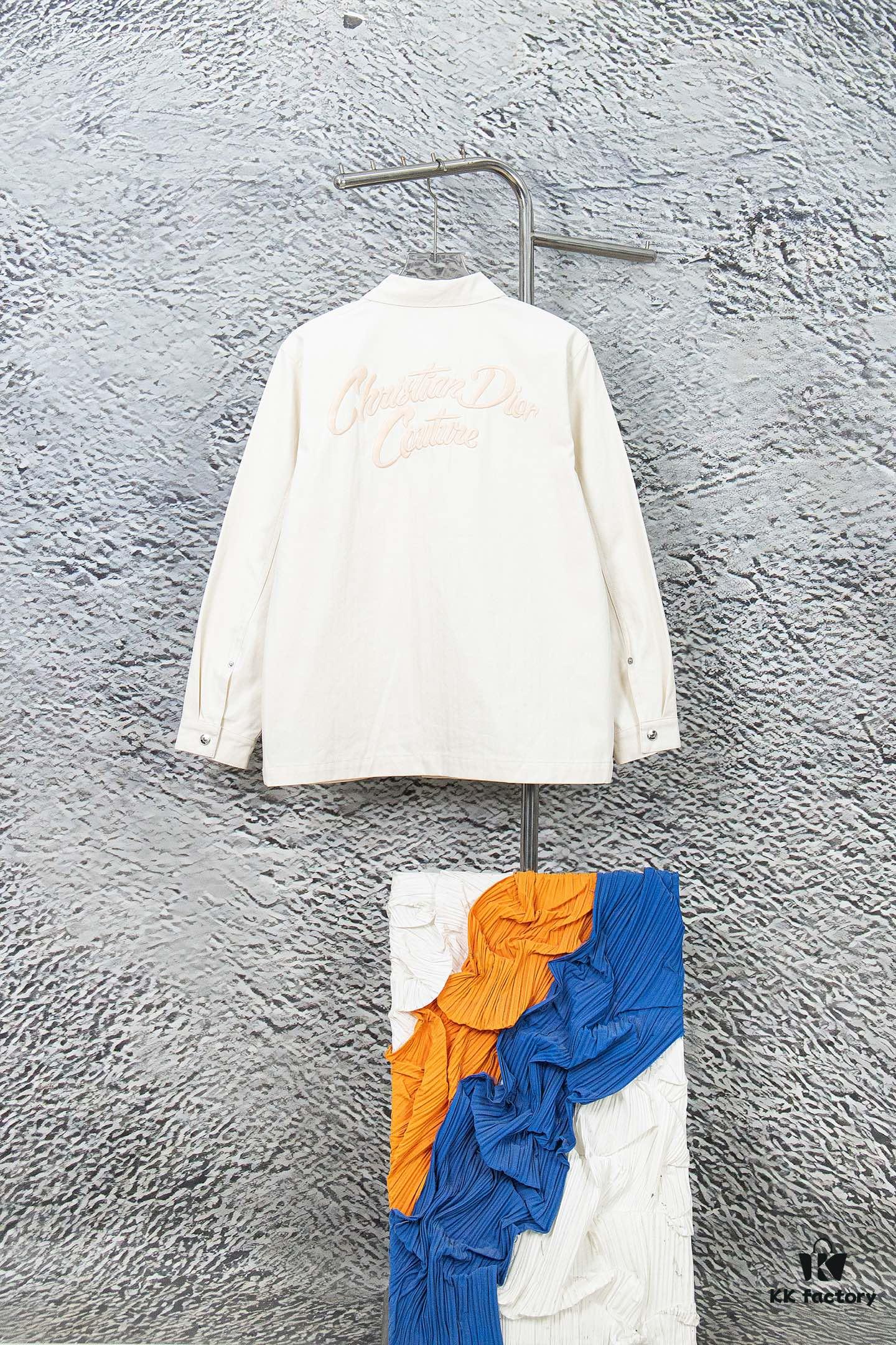 DIOR Beige Spring-Summer Embroidered Denim Jacket