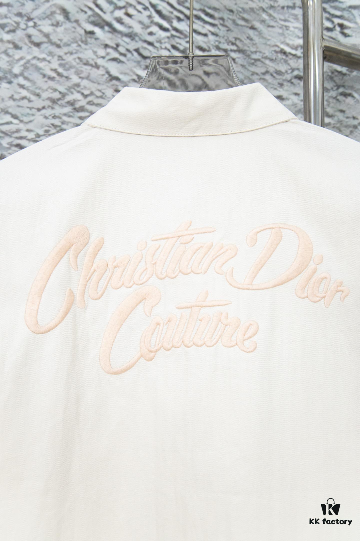 DIOR Beige Spring-Summer Embroidered Denim Jacket