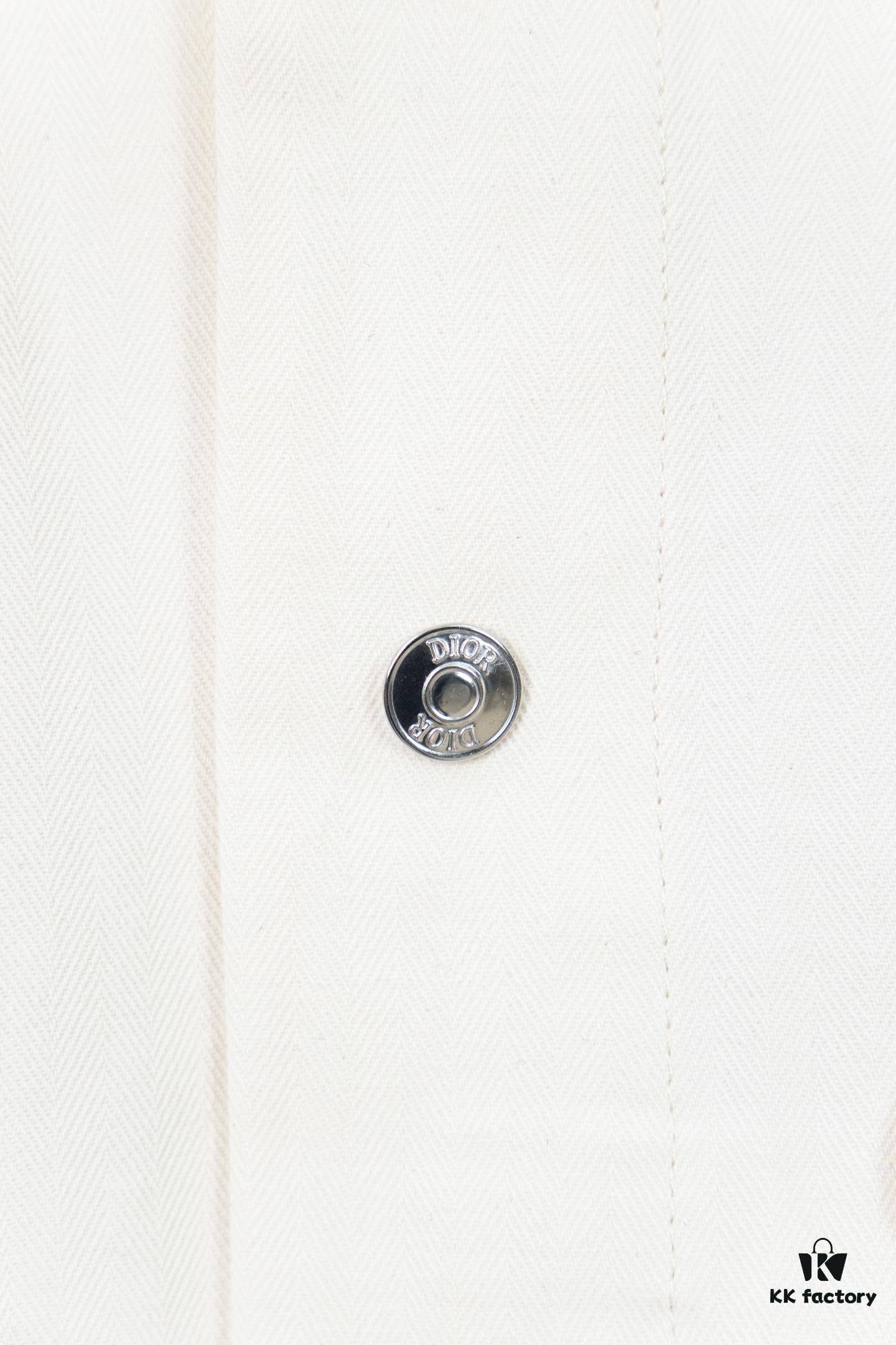 DIOR Beige Spring-Summer Embroidered Denim Jacket