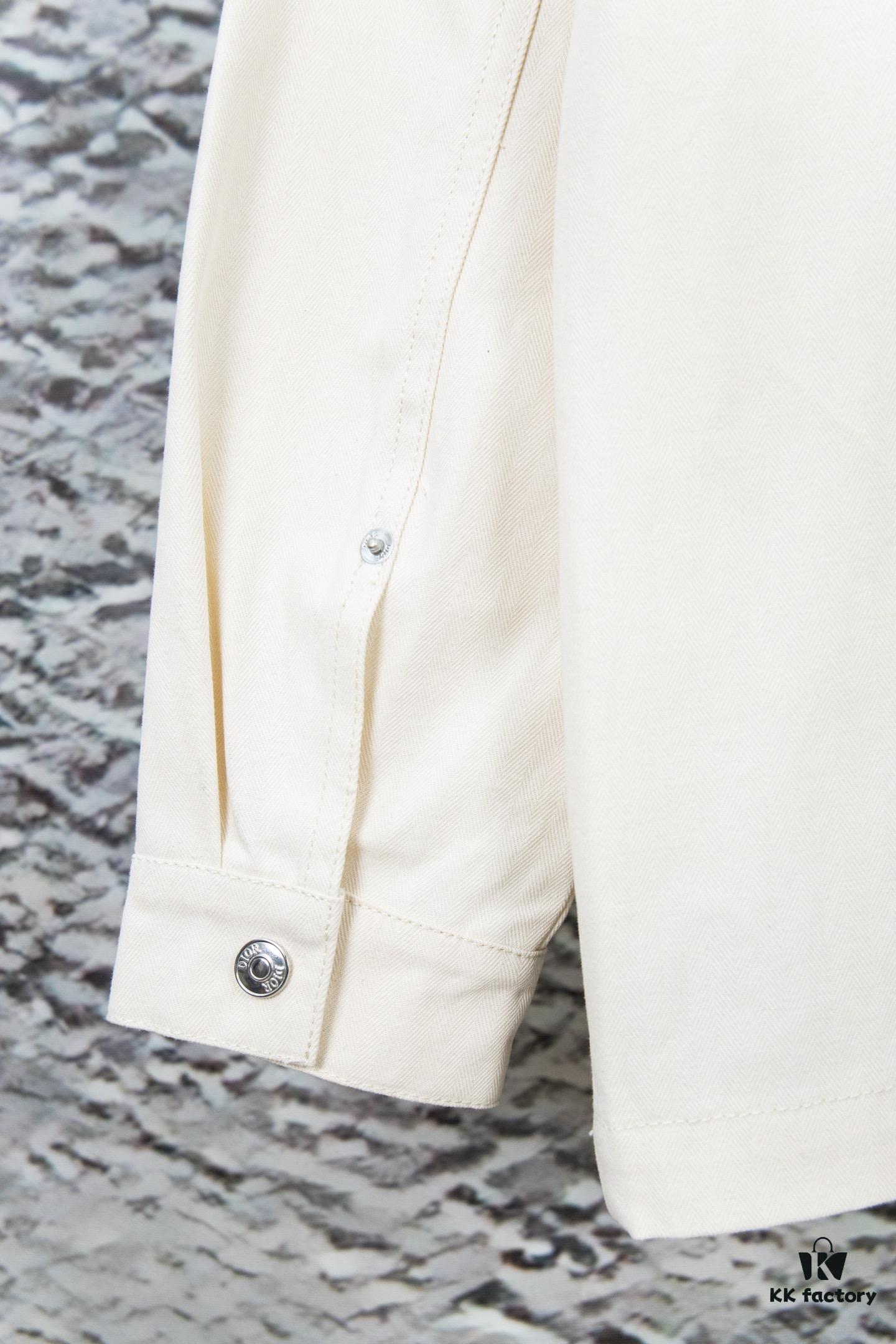 DIOR Beige Spring-Summer Embroidered Denim Jacket